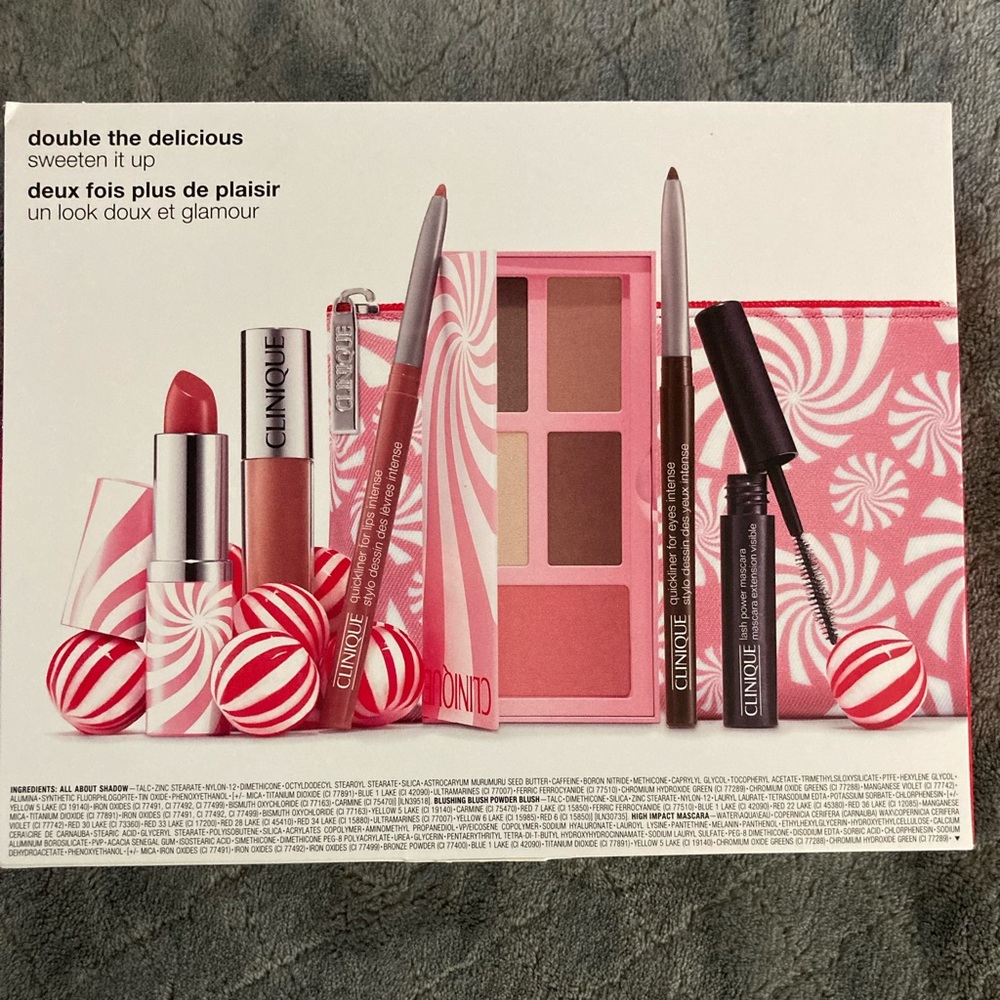 CLINIQUE DOUBLE THE DELICIOUS glamour sets (2 pack).